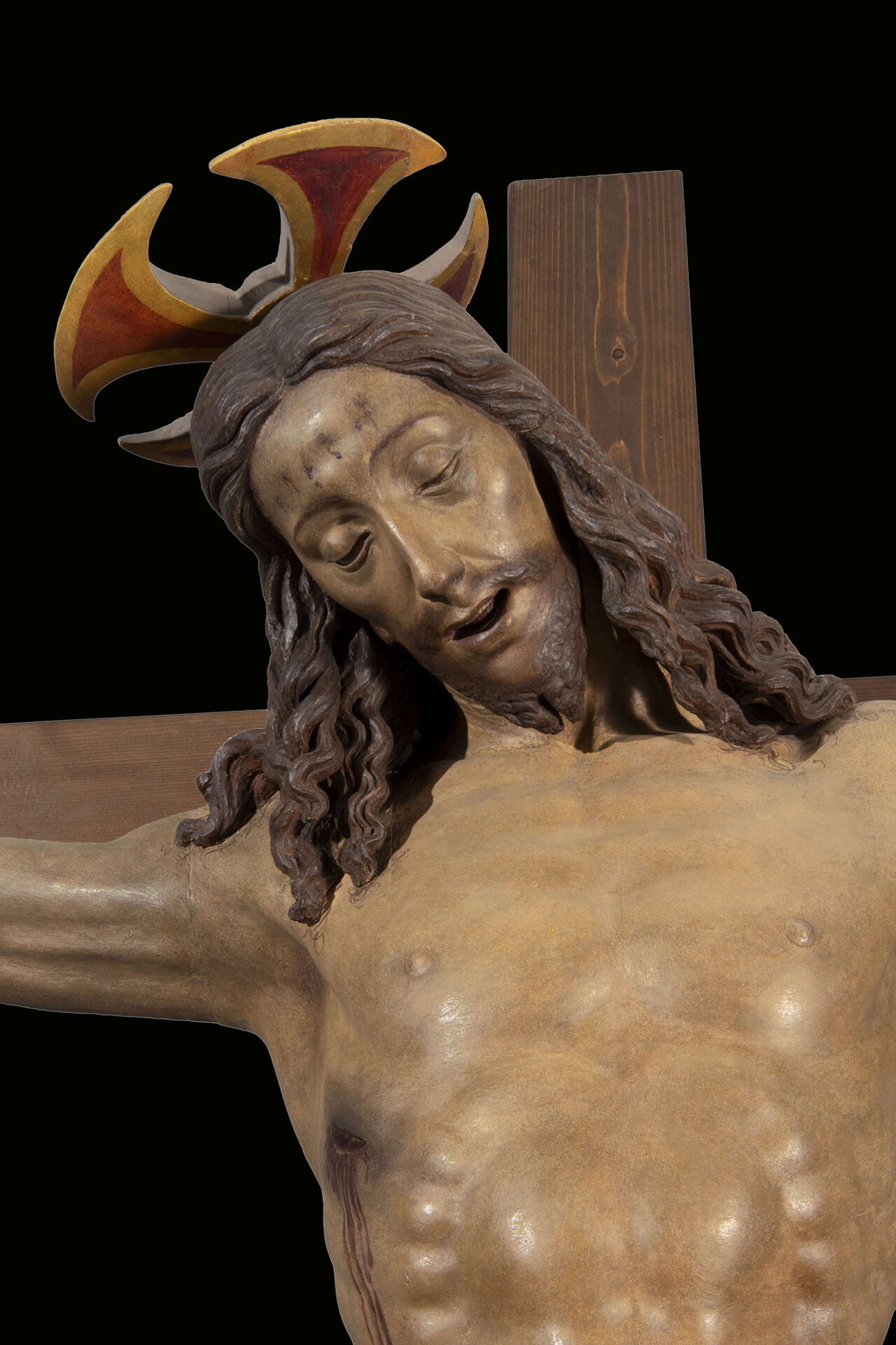 Benedetto da Maiano, Crocifisso di Ancarano, fine XV secolo, scultura lignea policroma